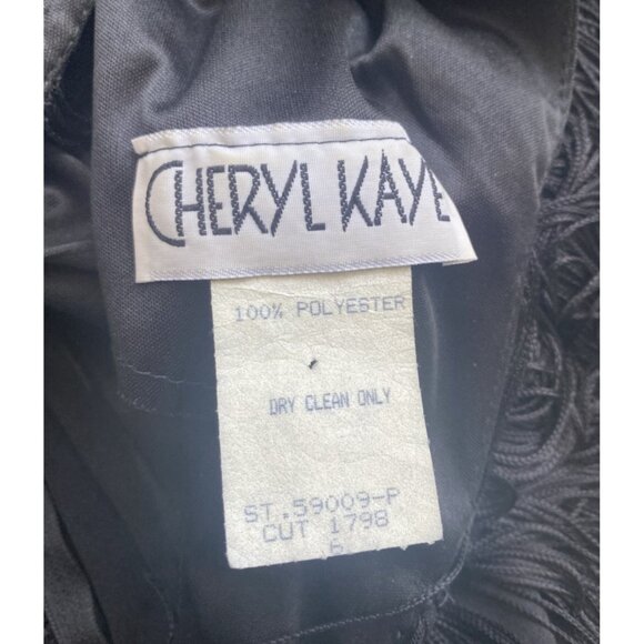 Cheryl Kaye Women's 6 Black Roary 20s Flapper Tassels Fringe Dress - Picture 5 of 7